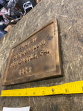Vintage Bronze Plaque E.F Scanlon New Castle PA 1934 8x6 Bridge building History