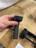 Black 4.5" Handlebar Risers Top Clamp Gauge Harley M8 Softail Street bob FXBB
