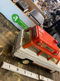 Vintage Tonka Jeep Wagoneer Rescue Ambulance Pressed Steel Toy White Orange