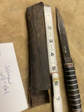 Vtg Solingen Germany Boot Knife Fixed Blade Leather Sheath Carl Schlieper Sherif