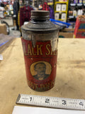 Black Silk Stove Polish Advertising Tin Can JL Prescott Vintage Collectible 40's