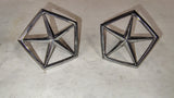 1985-1989 Dodge Daytona Chrysler Laser Grill Hood Emblem Mopar 4334198 Pair