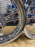 Chrome Detonator Mag Wheels 3x16 2.15x21 Harley Softail Chopper3/4 00^ Dyna Wide