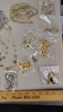 Vintage Jewelry Lot Statement Necklaces Coin Chain Beaded Earrings 35+ Pcs