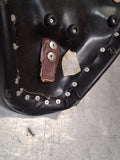 Custom Corbin Seat Dual Saddle Red Flame 84-99 Harley Softail FXST Badlander