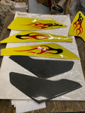 ATV Quad Graphic Decals Stickers Suzuki LTZ250 Yellow Flame Carbon Fiber Set