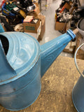 Vtg Light Blue Metal Watering Can Garden Yard CountryDecor Long Spout Handle