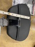 Mustang Deluxe Driver Backrest Black Blue Stitch Harley Touring Glide Heritage