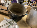 Vintage Miners Lunch Jelly Bucket Aluminum Multi Piece Stacked Mid modern centur