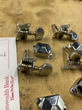 Jinho Chrome Open Gear String Tune 3x3 Electric Guitar Lot of 6 Vintage Knobs
