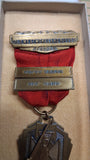 1958  Old Westmoreland Rifles Fifty Yards Off Hand Shooting Medal Box Blackinton