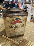 Vintage Mobiloil Gargoyle Square Gear Oil Can Vacuum Oil Co Metal Tin Antique!