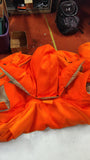Vintage Woolrich Blaze Orange Down Hunting Jacket Parka Hood Med & Fleese Hood