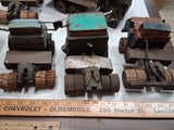 Vtg Handmade Wood Toy Trucks Lot Semi Tractor Trailer Dump Tow Folk Art Carved