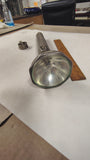 Vintage 1950s Chrome Ribbed Metal Flashlight Large 5 D Cell Battery Collectible