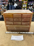 Vtg Akro Mils Princess Cabinet Jewelry Organizer Bin Box Storage 10 drawer Bakel