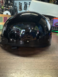 Daytona Half Shell Motorcycle Skull Cap Helmet HI GLOSS BLACK MEDIUM