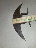 Lot of 3 Antique Hand Forged Iron Crescent Blades Primitive Cutter Tools