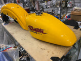 Yellow Chrome Paint set Harley Sportster 883 1200 2001 GAs TAnk fenders OEM nice