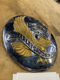 Harley Eagle 8" Air Cleaner Trim Insert Gold LIve to ride Touring Softail Eagle
