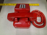Vintage ITT 2500 Red Push Button Desk Phone Retro Modular Landline Telephone
