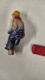 Vintage Tin Litho Toys & Magnus Harmonica Lot - Owl Clicker, Cowboy, Hobo