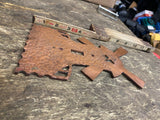 Handmade Hammered Copper Windmill House Wall Art Cutout with Star Detail