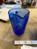 Vintage 30's Cobalt Blue Glass Shirley Temple Creamer Pitcher Handle Spout Antiq