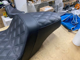 Step Seat Harley 2008^ FLH Street Road glide Ultra Touring Bagger Diamond Stitch