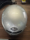 Harley Jet II 3/4 motorcycle helmet metallic silver MEDIUM