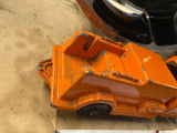 Vtg Tootsietoy Structo Hubley 50's Utility Truck Cast Toy Orange 9" Fire truck