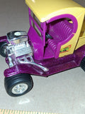 Vtg 1970s Tonka Hot Hauler Yellow Purple Metal Flake Hot Rod Truck Decals! Nice!