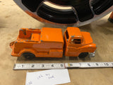 Vtg Tootsietoy Structo Hubley 50's Utility Truck Cast Toy Orange 9" Fire truck