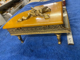 20's Thorens grand piano music Jewelry box Swiss Gold Glit Antique Bakelite Min