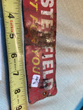 VINTAGE Chesterfield Tin Sign "The Best For You" Advertising tobacco 50's Man Ca