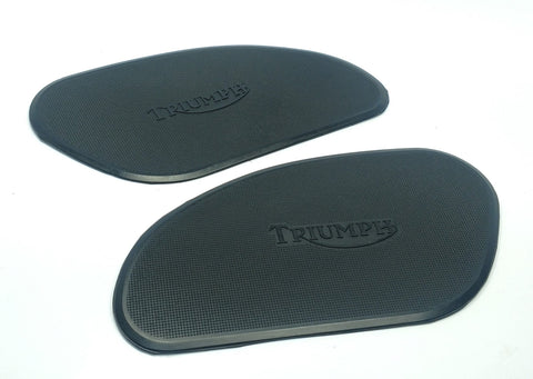 New Black Pair KNEE Grip PAD SET Triumph 500cc 650cc 1963-1967 EMGO 43-06731