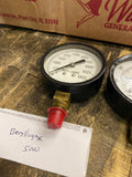 Beryllogage Analog Pressure Gauge 0-5000 Brass Bottom Connection Used