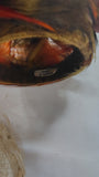Vtg 1950s Made in France Feather Cap Hat & Velvet Veiled Headband
