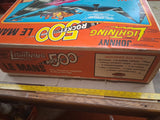 Vintage Topper Johnny Lightning Rocket 500 Le Mans Track Set Lot w/ Box & 4 Cars