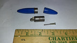 NOS Vintage Allbright Periwinkle Plastic Bullet Capsule Pocket Lighter Unused