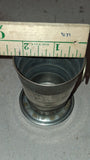 Antique 1897 Scovill Collapsible Brass Pocket Cup Pat Feb 23 97 Travel Camping