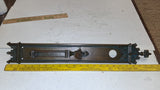 Ornate Victorian Gothic Metal Door plate Escutcheon Swing Draft Cover Handle Vtg