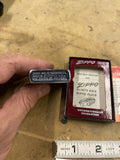 NIB 1953-54 Zippo Lighter Vintage Burrell Contractors Red Stripe Box Collectible