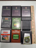 Atari 2600 Woodgrain Console Lot Storage Case 6 Controllers 25 Games Manuals