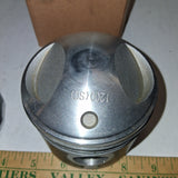 Mid-USA 62156 Moly Piston Set STD 3-7/16 Bore Harley 74 CI 8.5:1 Shovelhead Pan
