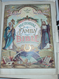 1900 Victorian Family Bible AJ Holman Parallel Leather Metal Clasps Apocrypha