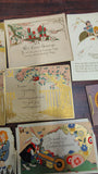 Vintage 1930s 1940s Ephemera Lot Easter Birthday Greeting Cards PA Turnpike Map