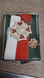 Vintage Polish Scouting LHP SLPH Medal Badge Set Czuwaj Red White Ribbon Case