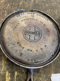 Vintage Griswold No. 9 Cast Iron Griddle Pan 11 Inch USA Antique Original Chip