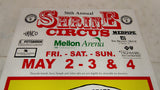 Vtg 56th Annual Syria Shrine Circus Poster Mellon Arena Pittsburgh PA 22"